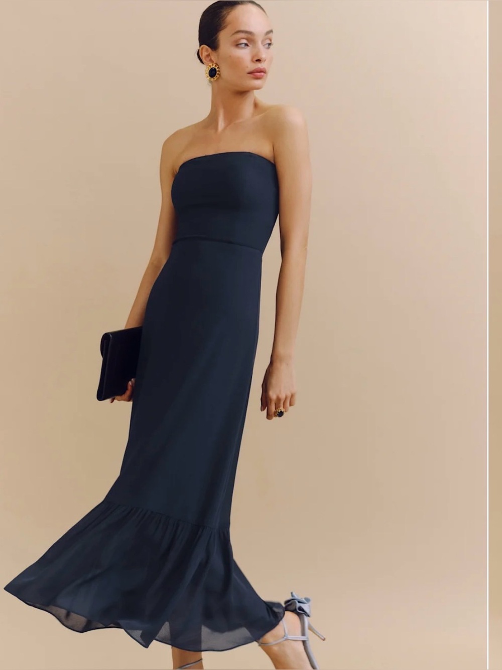Reformation Arta Dress Blue - Size 2